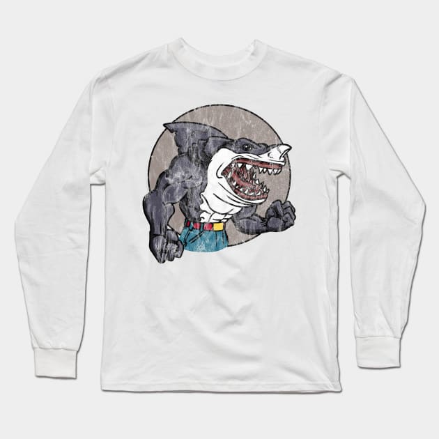 Street Shark Long Sleeve T-Shirt by Doc Multiverse Designs